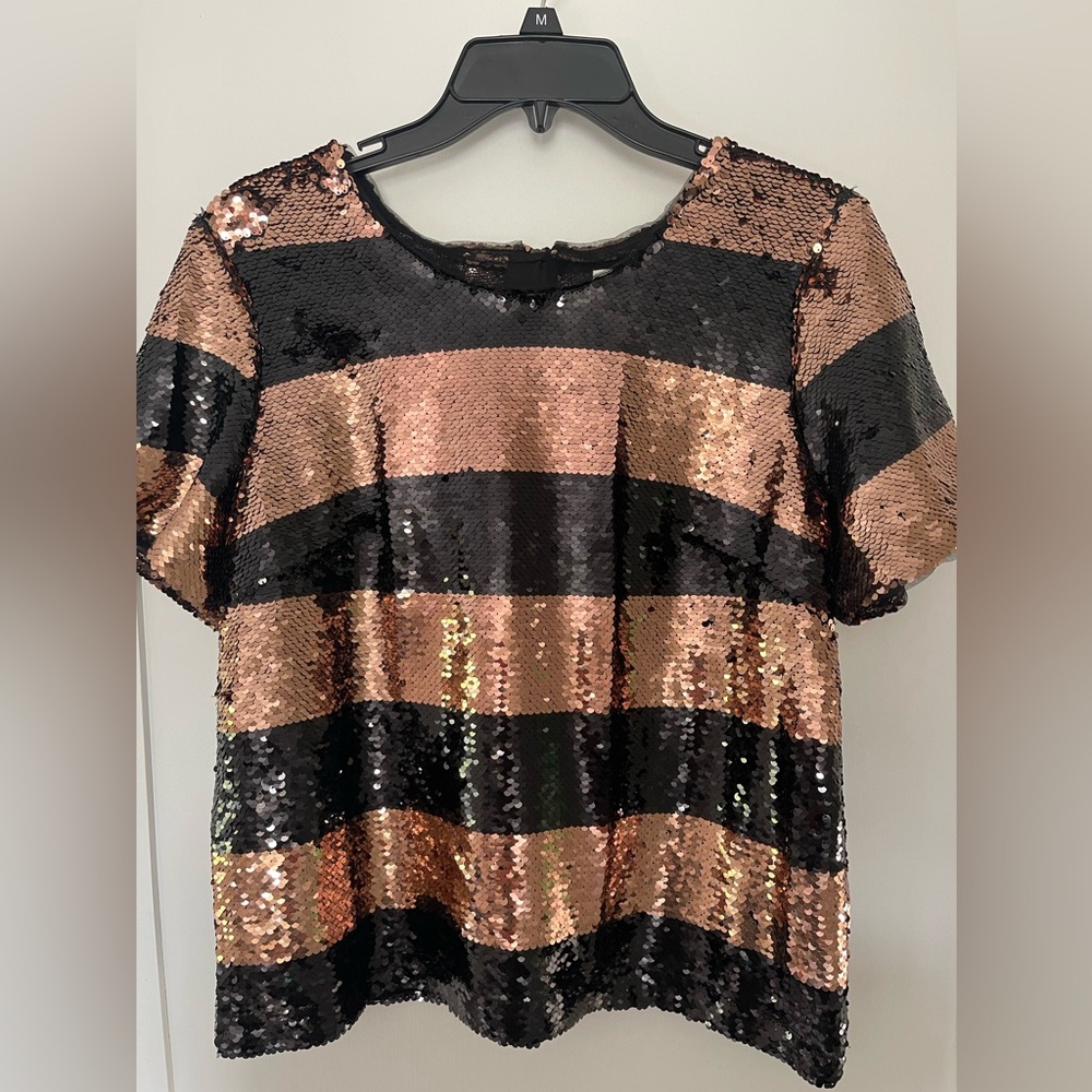 NWT Maeve Anthropologie Sequin Top Size M Medium